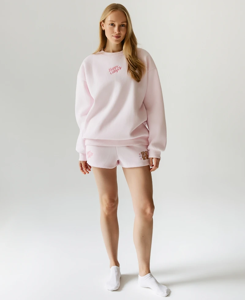 The Happy Camp3r Juniors' Travel Together Pull-On Fleece Shorts