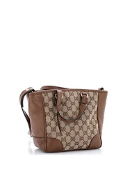 Pre-Owned Gucci Small Bree Convertible Tote Gg Canvas with Leather