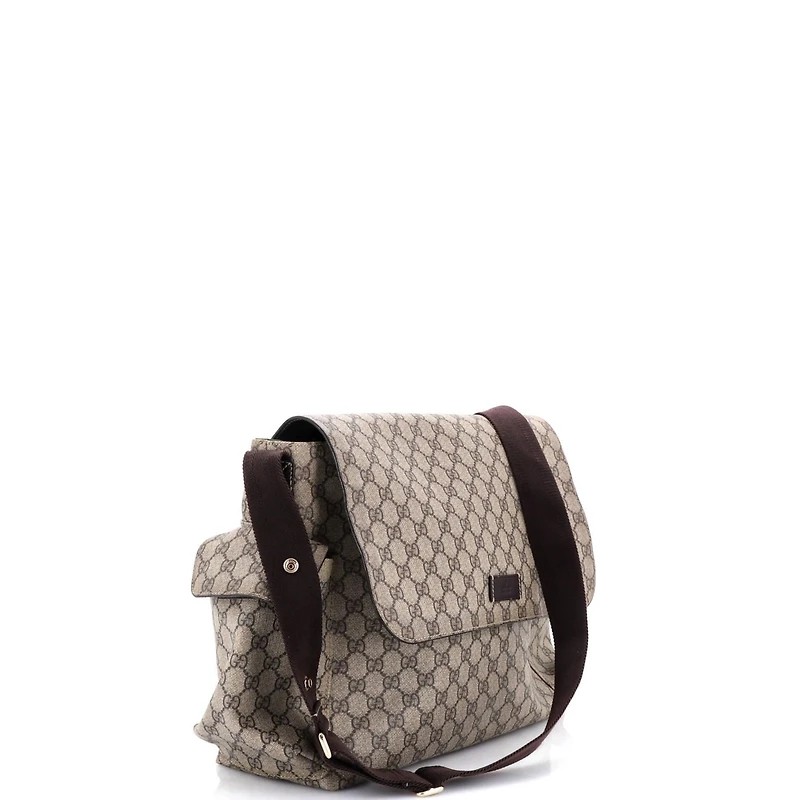 Pre-Owned Gucci Diaper Bag Gg Coated Canvas