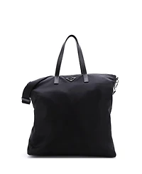 Pre-Owned Prada Large Vela Zip Top Convertible Tote Tessuto