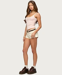 Edikted Women's Rosaliee Pointelle Knit Tank Top