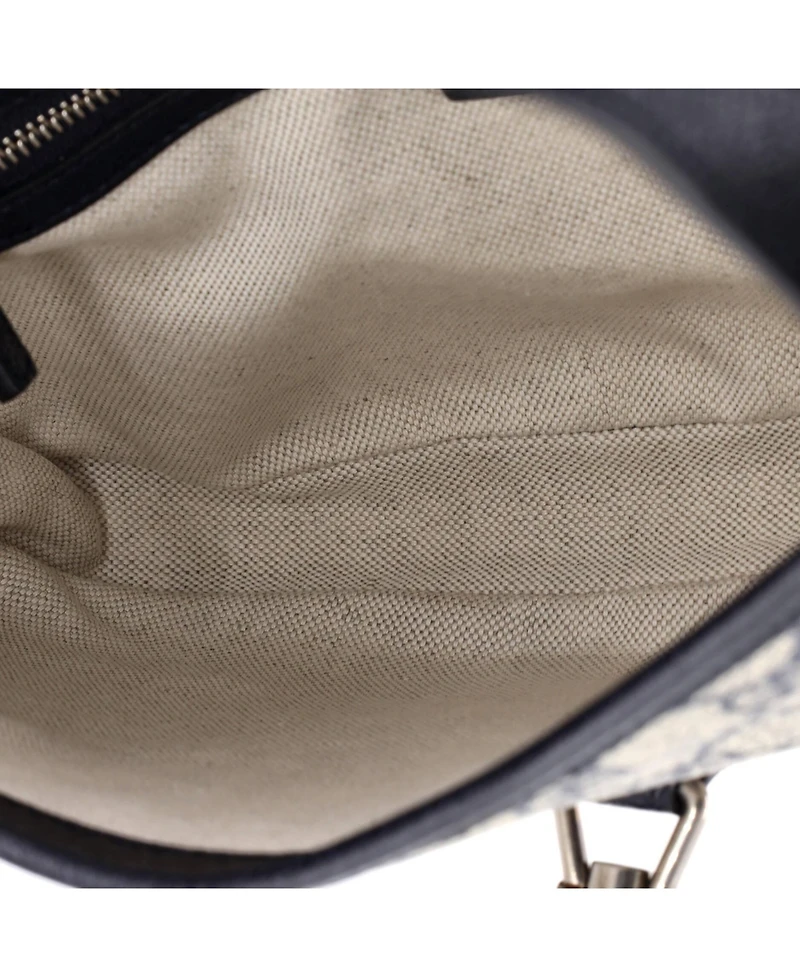 Pre-Owned Gucci Small Web Strap Jackie 1961 Hobo Gg Coated Canvas with Leather