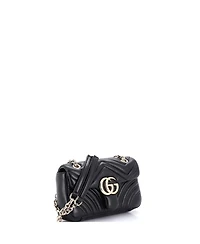 Pre-Owned Gucci Small Gg Marmont Nm Flap Bag Matelasse Leather