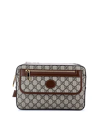 Pre-Owned Gucci Interlocking G Patch Buckle Backpack Gg Coated Canvas
