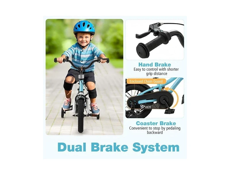 Hongge Kids Bike for 3-4 Years Old with Training Wheels