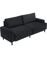 gaomon 80.7" Loveseat Sofa, Fabric Sleeper Couch with Wood Frame