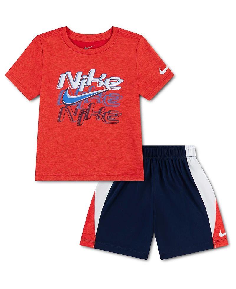 Nike Toddler Boys' 2T-4T Short-Sleeve T-Shirt and Shorts, 2-Piece Set