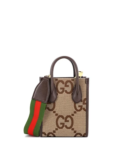 Pre-Owned Gucci Mini Vertical Tote Jumbo Gg Canvas