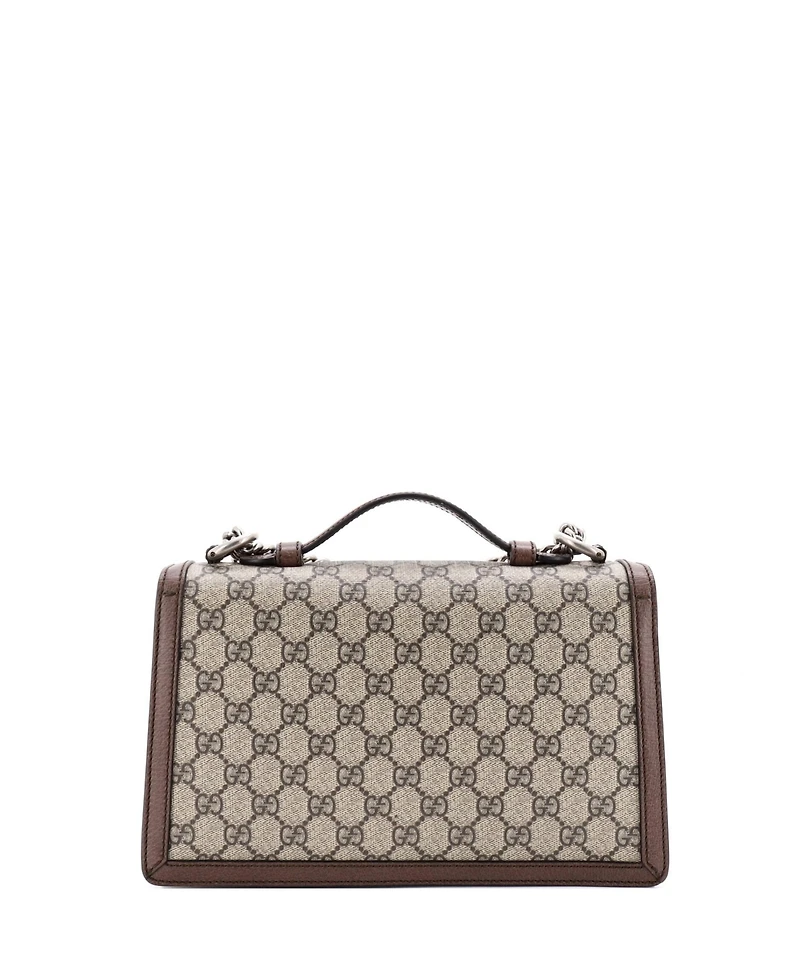 Pre-Owned Gucci Small Dionysus Top Handle Chain Bag Gg Coated Canvas
