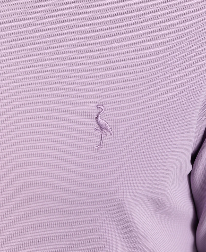 Tailorbyrd Men's Micro Grid Textured Performance Quarter Zip