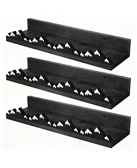 Yigii 3 Snow Mountain Floating Shelves Wood Wall Mounted Rustic Nursery Decor