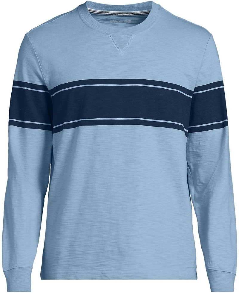 Lands' End Men's Long Sleeve Slub Crew