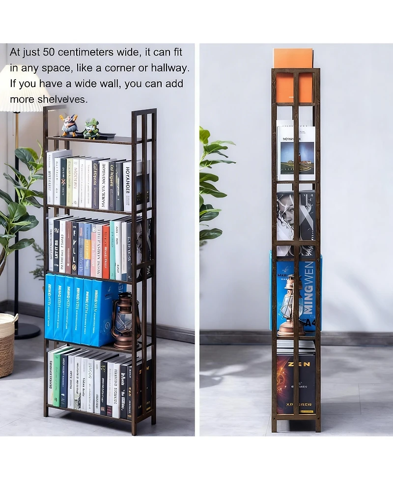 Yigii 5 Tier Narrow Storage Rack Organizer Shelving Unit