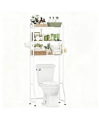Yigii Expandable Over Toilet Storage Rack Metal 3 Tier Bathroom Organizer Shelf