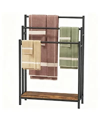 Yigii Freestanding Towel Rack Blanket Ladder Holder Outdoor Bath Drying Shelf