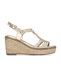 Xti Women's Jute Wedge Braided Sandals