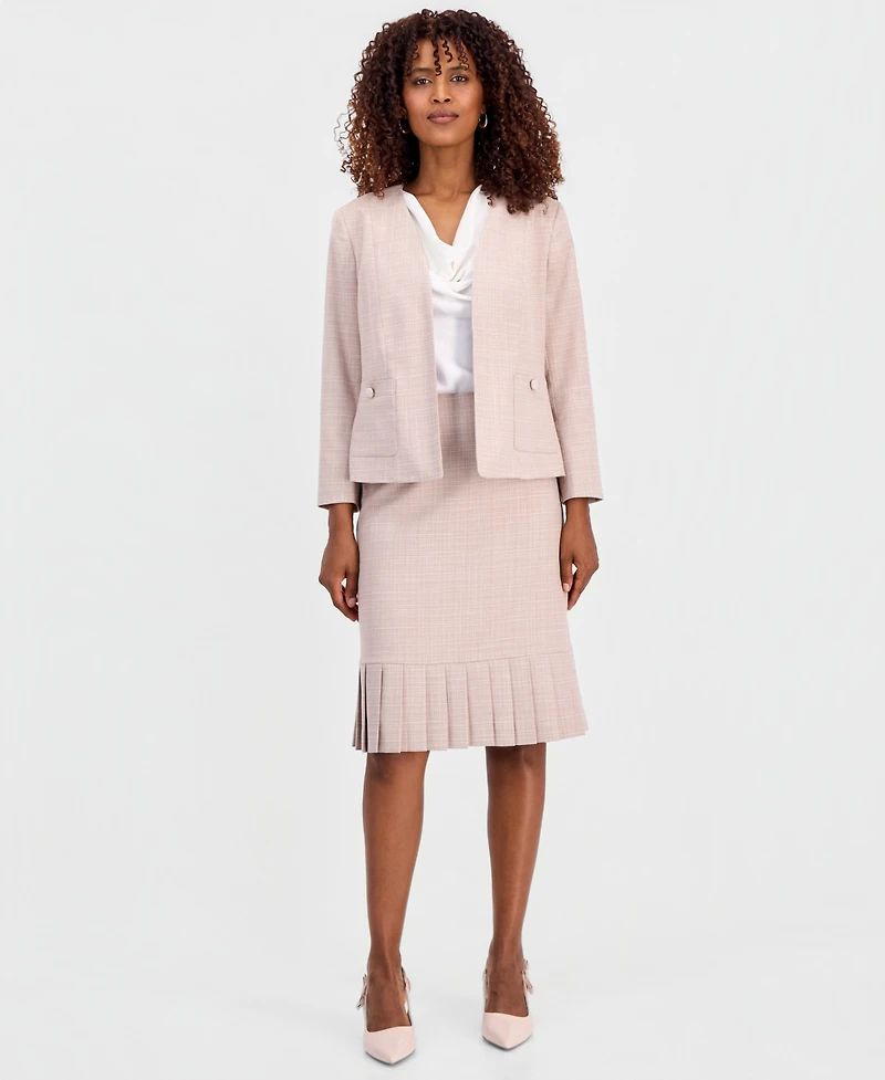 Kasper Women's Collarless Open-Front Jacket