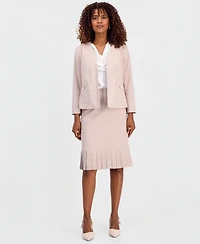 Kasper Women's Collarless Open-Front Jacket