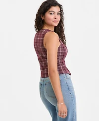 Just Polly Juniors' Menswear Bow-Trim Vest Top
