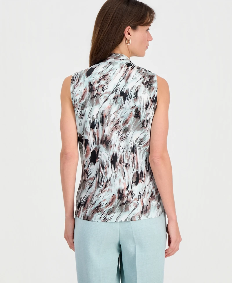 Kasper Women's Sleeveless Tie-Front Top
