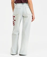 Madden Girl Juniors' Ultra '90s Wide-Leg Varsity Jeans