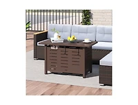 Slickblue 40 Inch Outdoor Propane Fire Pit Table with Lava Rocks