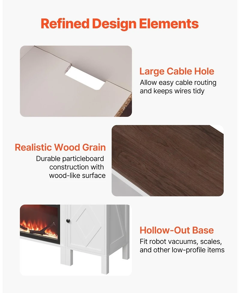 Gouun Fireplace Tv Stand for TVs