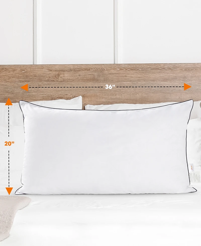 Cheer Collection Soft and Silky Cotton Kapok 2-Pack Pillows, King