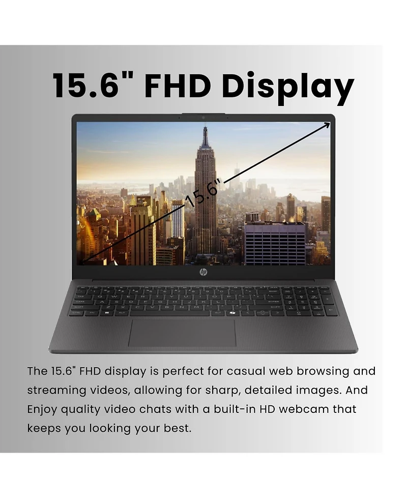 Hp Essential 255R 15.6" Traditional Laptop Amd Ryzen 7 16GB Ram Amd Radeon Graphics 1TB Ssd Storage Windows 11 Pro 60Hz