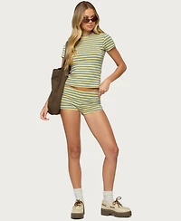 Edikted Women's Isara Striped Shorts