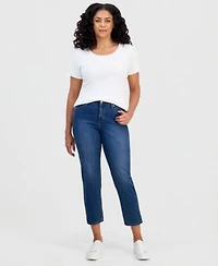 Style Co Womens Mid Rise Straight Leg Ankle Jeans Exclusively At Macys