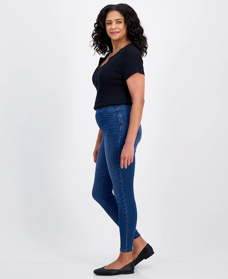 Style & Co Petite Mid-Rise Pull On Jeggings, Created for Macy's