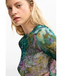 Desigual Women's Blouse with Floral Texture
