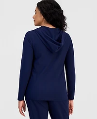 Style & Co Women's Zip-Front Hooded Sweatshirt, Created for Macy's
