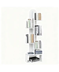 Yigii Cactus Tree Bookshelf Wood Corner Storage Rack