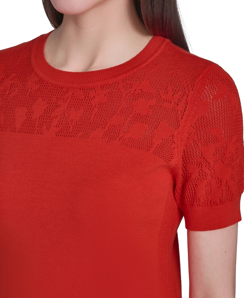 Tommy Hilfiger Women's Crew Neck Floral Sweater
