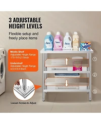 Gouun Stainless Steel Food Prep Table 18 x 36 x 34 in with Adjustable Undershelf