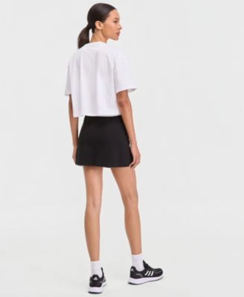 Calvin Klein Performance Womens Boxy Cropped Logo Tee Pull On Skort