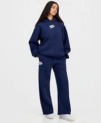 The Happy Camp3r Womens Puff Series Hooded Sweatshirt Wide Leg Sweatpant Matched Set