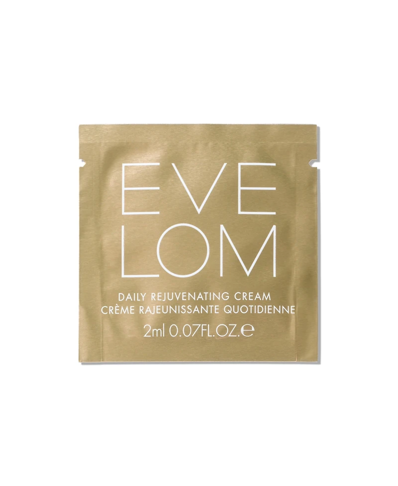 Free Daily Rejuvenating Cream 2 ml Sachet with every $85+ Eve Lom purchase.