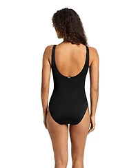 Lauren Ralph Ring Over The Shoulder Tummy Control One Piece Swimsuit
