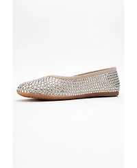 Prologue Shoes Runway Mesh Embellished Ballet Flat