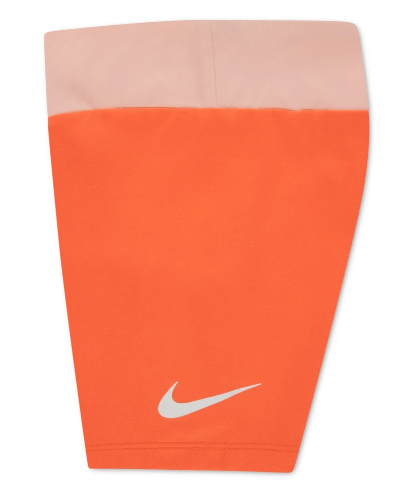 Nike Girls' 4-6X Crewneck T-Shirt and Crossover Bike Shorts, 2-Piece Set