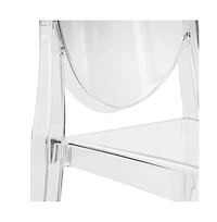 LeisureMod Marion Transparent Acrylic Modern Chair