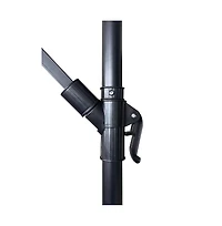 LeisureMod Outdoor 10 Ft Offset Cantilever Hanging Patio Umbrella With Solar Powered Led