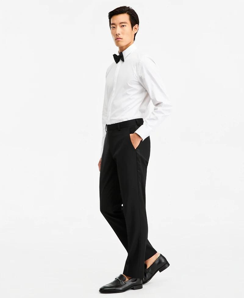 Hugo by Boss Men's Modern-Fit Wool Blend Super Flex Stretch Tuxedo Pants