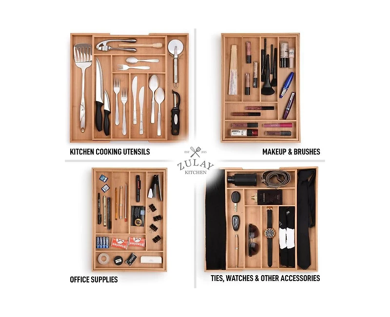 Bamboo Kitchen Drawer Organizer