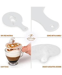 Plastic Stencils for Latte Art 16-Pc.