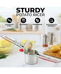 Large Stainless Steel Potato Ricer With Non-Slip Handle