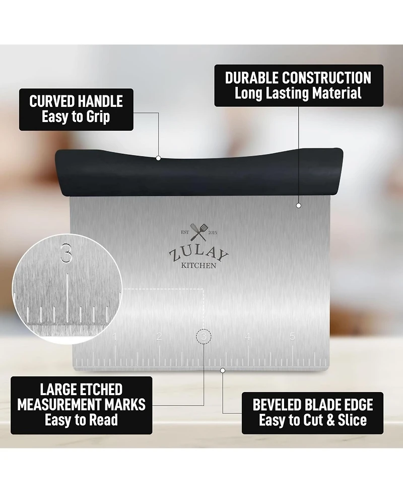 Multi-purpose Bench Scraper and Chopper